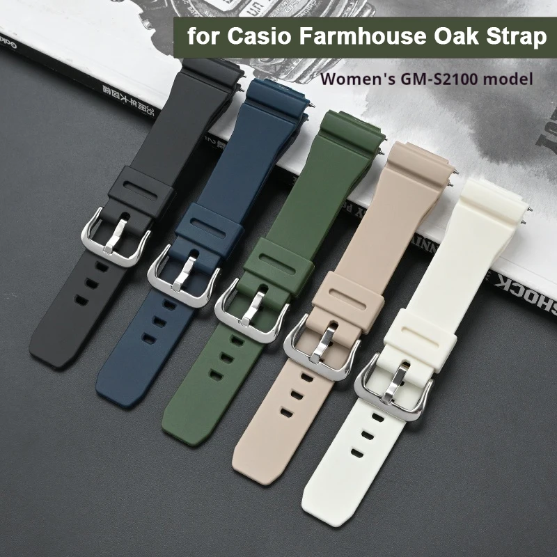 TPU Rubber Strap for Casio G-SHOCK GM-S2100 Women Resin Quick Release Waterproof Watch Band Special Convex Bracelet Accessories