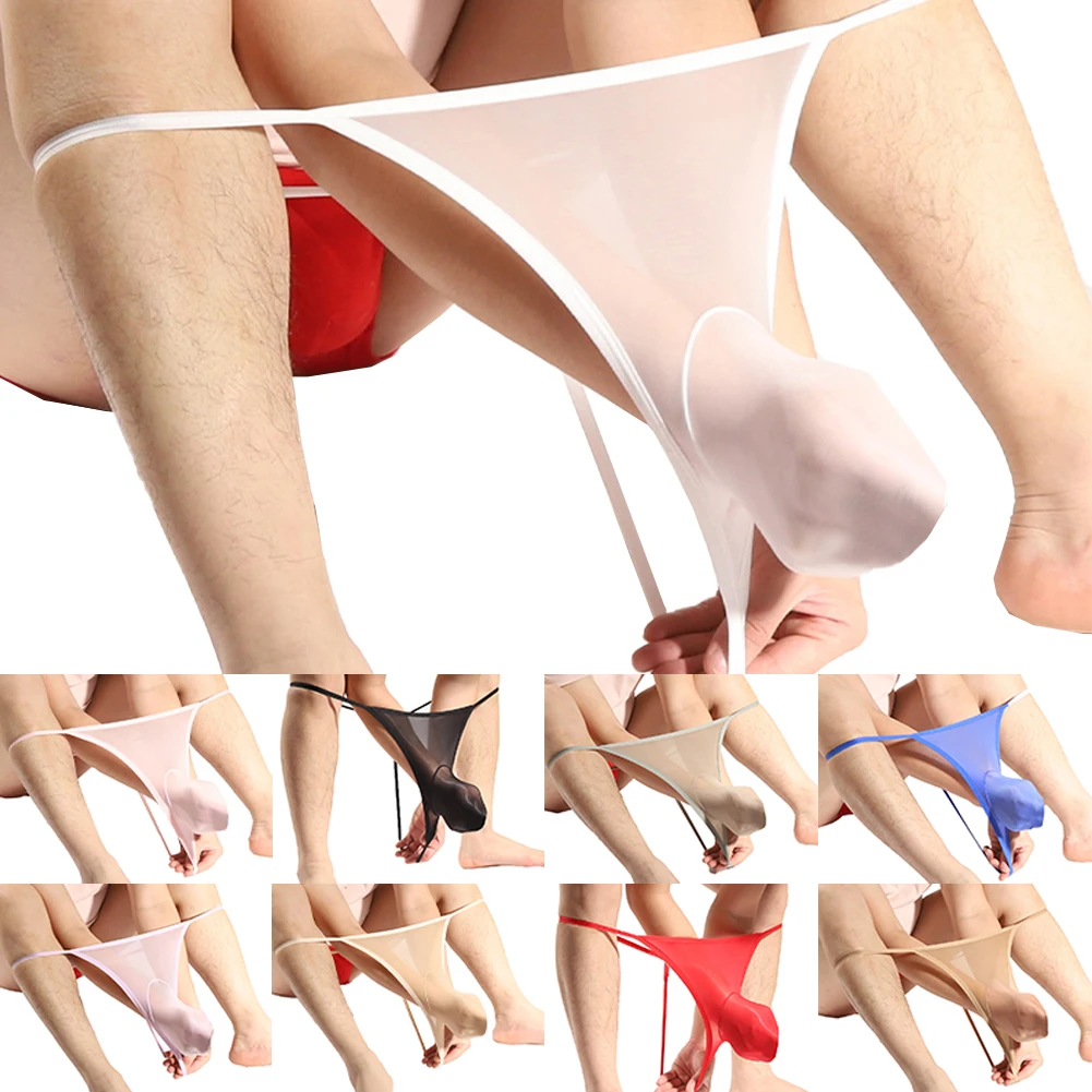 

Quick Dry Lingerie Mens See Through T-Back Stretch Underwear Gay Sissy Pouch Panties Man Shorts Erotic Underpants Sexy Thongs