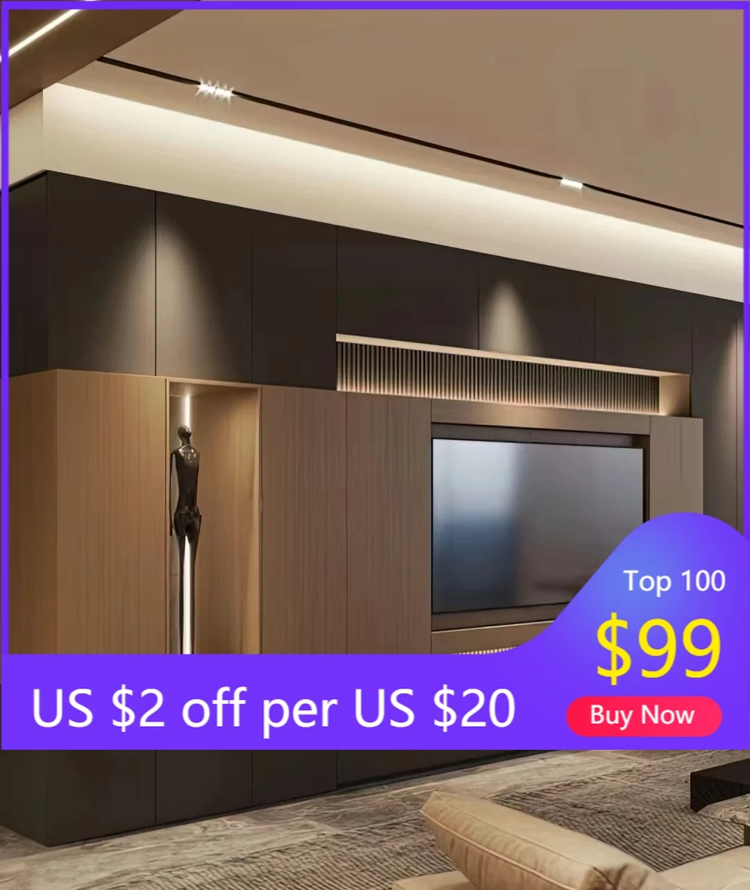

STLF Customized Modern Wall Mounted Medium Density Fiberboard Wooden TV Cabinet for Home or Hotel Living Room Bedroom Use