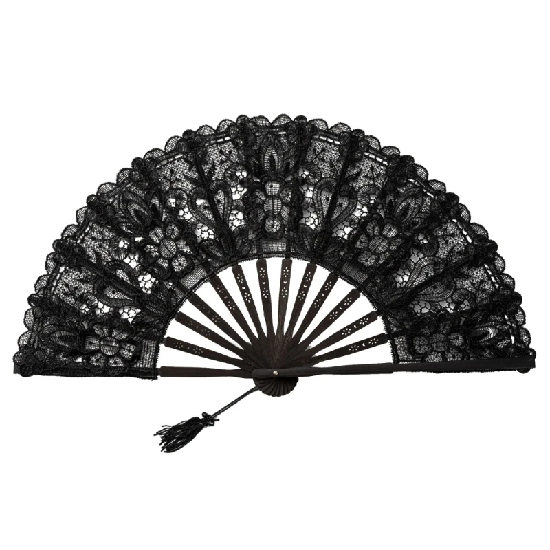 Elegant Lace Fan Cotton Fan Perfect for Weddings Parties and Fashionable Individual Home Decors