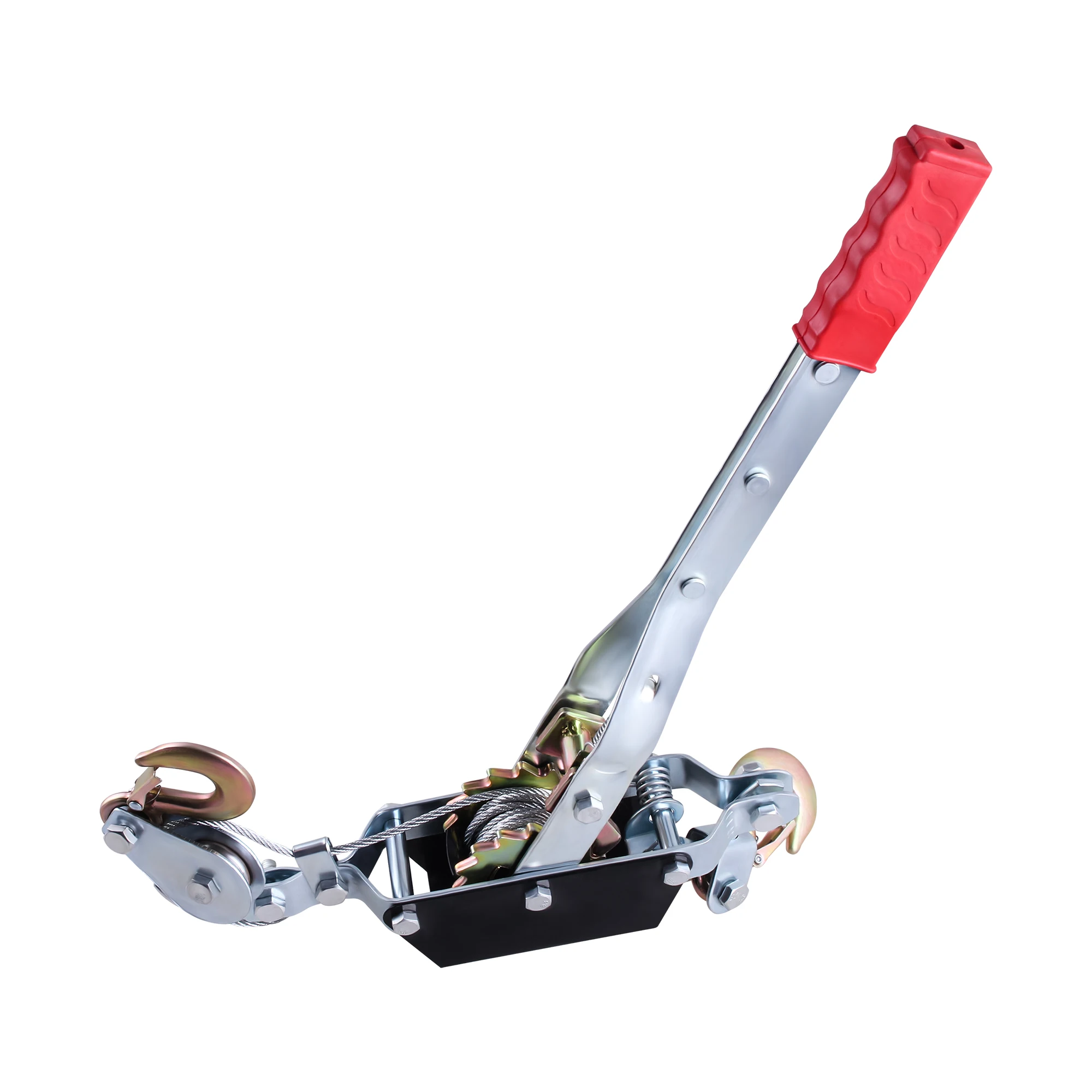 2 Ton Manual wire rope Ratchet tightener Winch Material Hand puller Tool Wire tensioner Manual lever Tools