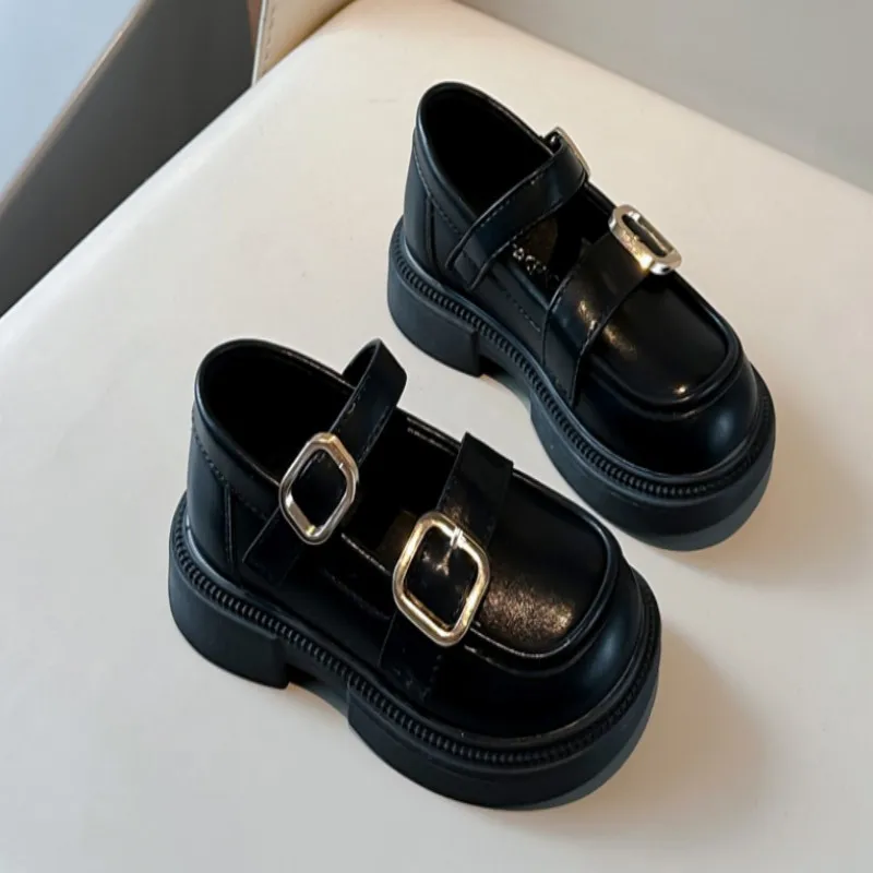 21-35 2026 Summer Autumn New Girls' Leather Shoes Fashion Baby Princess Shoes Soft Bottom Trendy Casual Solid Color Single Shoes