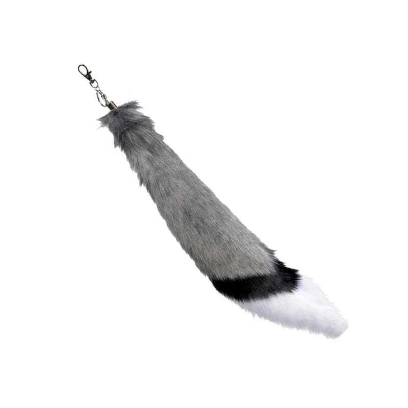 Foxes Tail Keychain Furry Wolf Tail Keyring Cosplays Toy Foxes Costume Bag Hangings Charm Pendant Handbag Accessorise