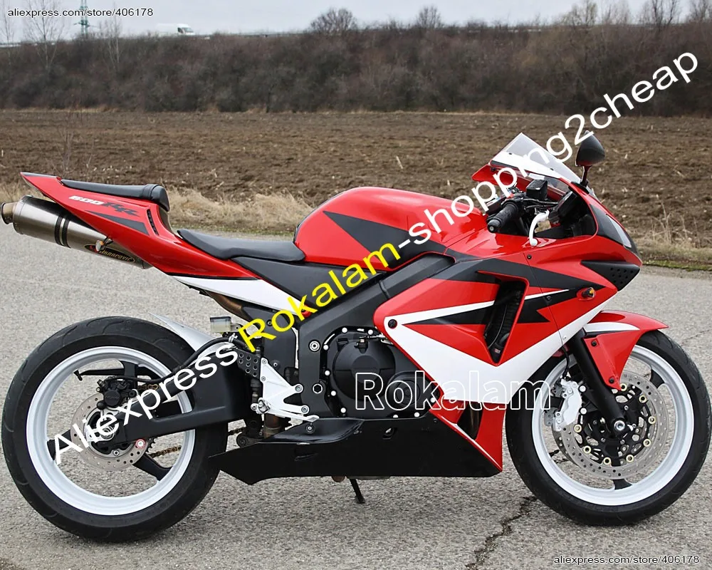

For Honda CBR600RR 03 04 CBR 600RR F5 CBR600 RR 2003 2004 Red White Black Motorcycle Fairing Kit (Injection Molding)
