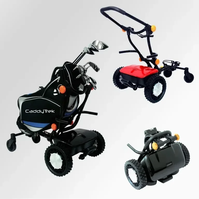 

Electric Golf Trolley – Remote Control, Auto-Follow, Foldable Golf Cart