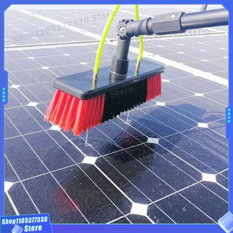 Boris 35ft Lightweight Retractable Aluminum Window Cleaning Brush Eco Friendly Metal Handle Nylon Bristle Pole for High Reach