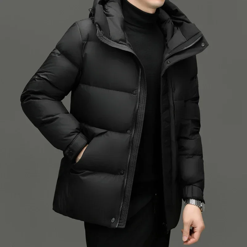 COZOK Men\'s Down Jacket Short Hooded s Designer Clothes Duck Padding Casual 2025 Winter for Male Coat