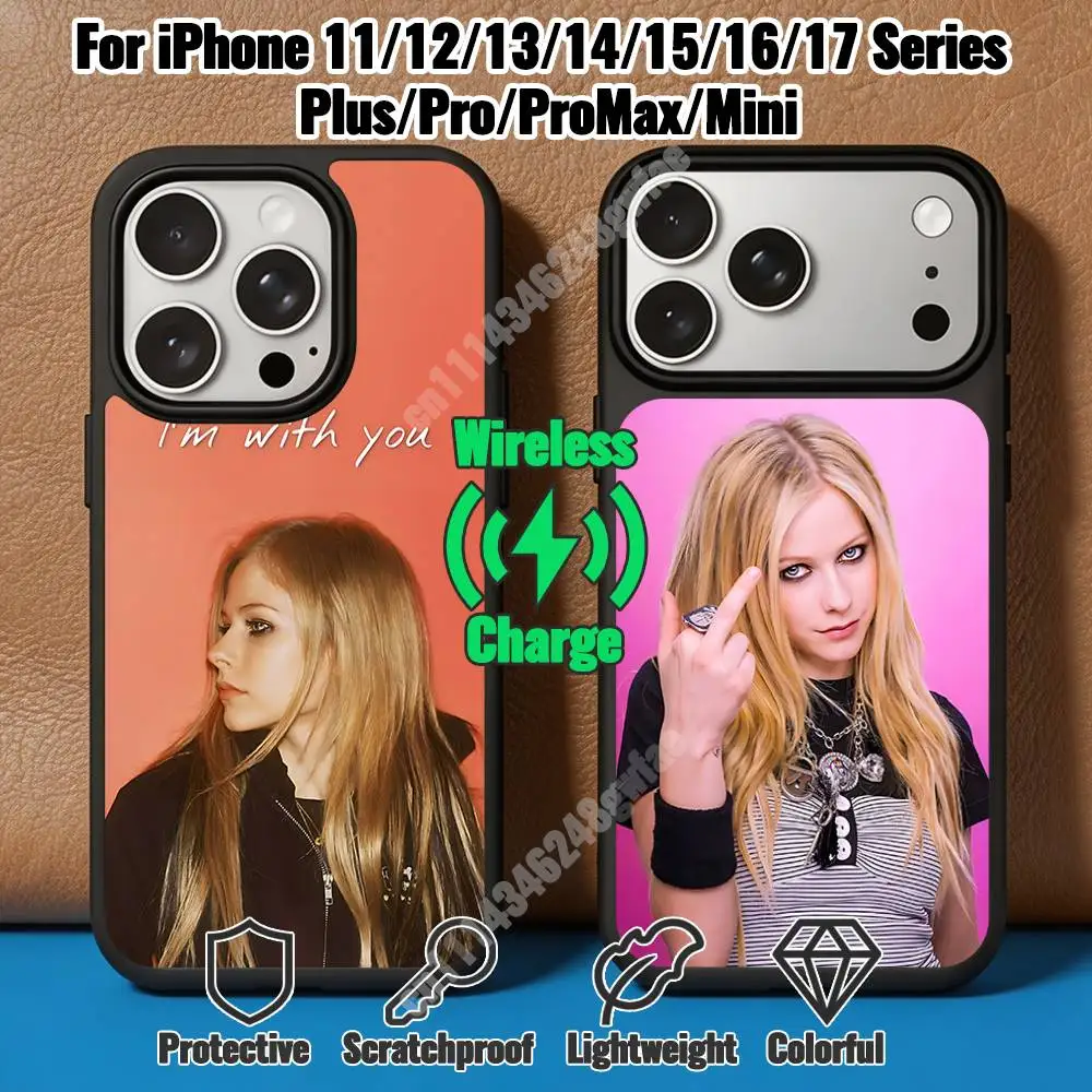 Singer A-Avril Love Sux L-Lavigne Magnetic Charge Case for iPhone 17 16 15 14 13 12 11 Pro Plus Max Mini Wireless Cover