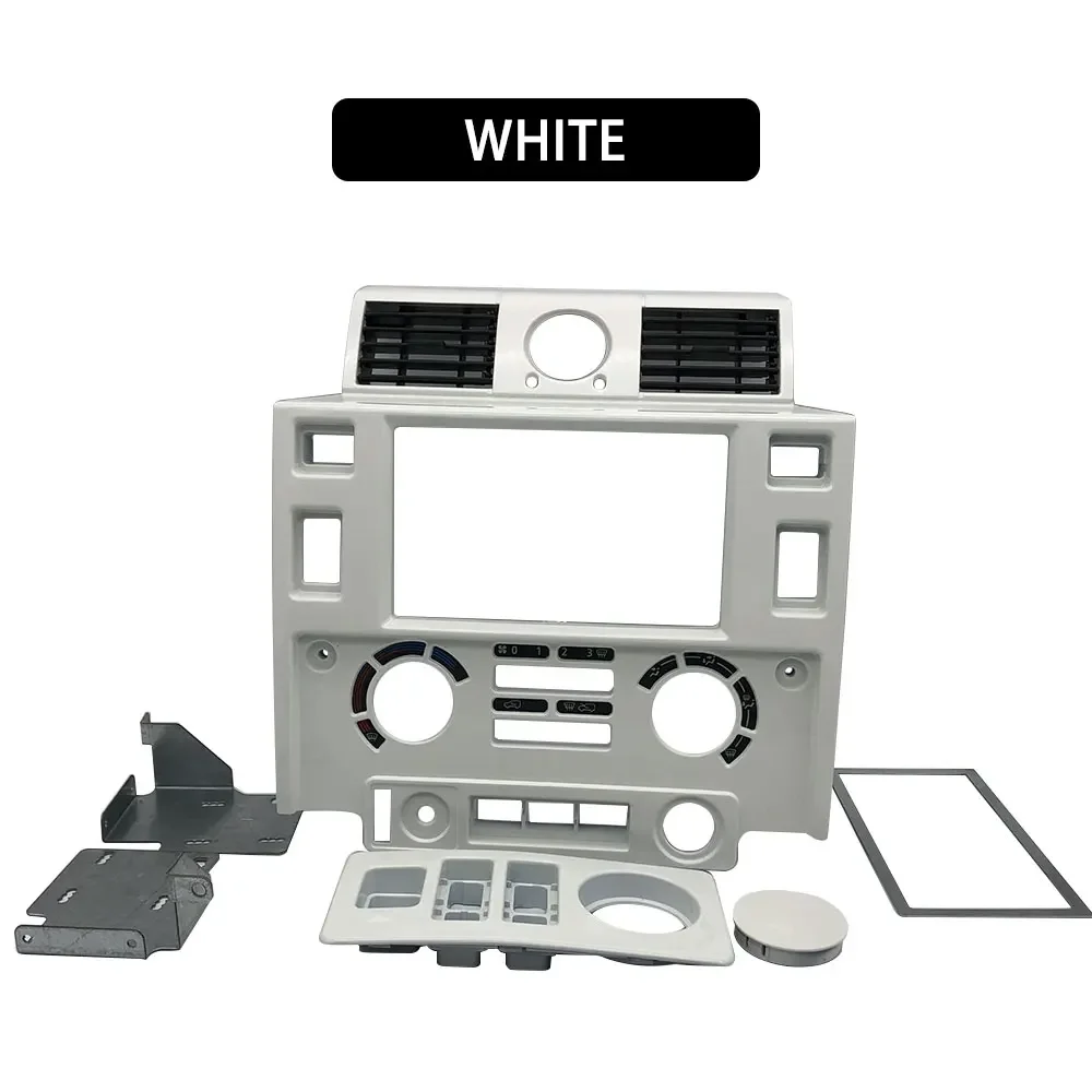 

Для Land Rover Defender Double 2-диновый автомобильный стерео комплект приборной панели глянцевый/матовый черный карбоновый вид приборная панель центральная консоль Стайлинг автомобиля