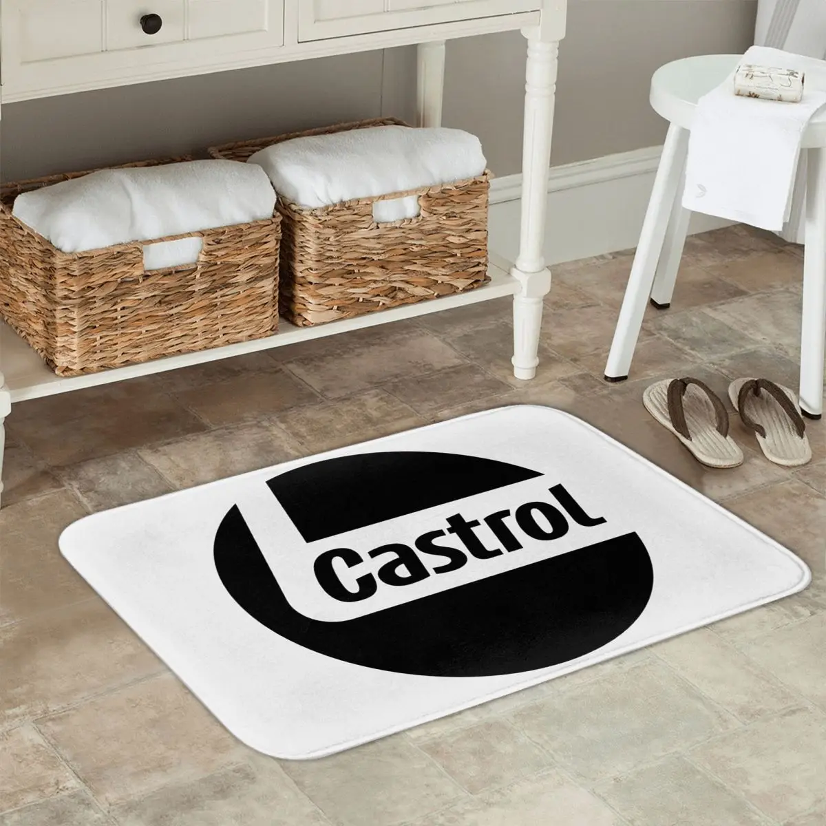 C-Castrol-S Anti-slip Doormat Floor Mat Water oil proof Carpet Rug for Kitchen Entrance Home Bathroom Living room Footpad Mats