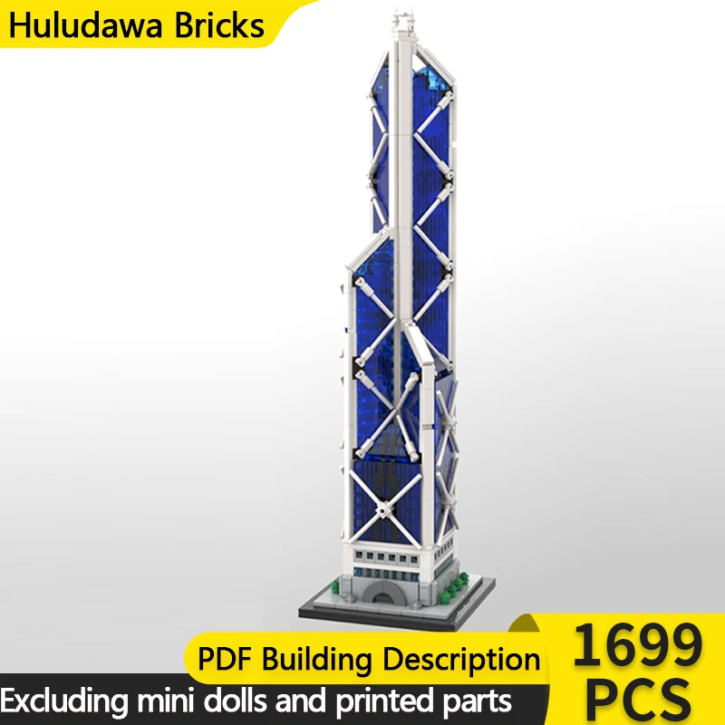 

Модель City Street View MOC, строительные кирпичи, банка Китая, башня, модульная технология, детские праздничные подарки, сборка игрушек, костюм