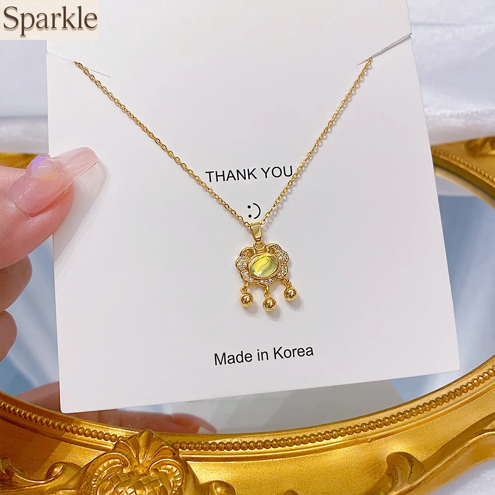 

New Titanium Steel Pendant Necklace for Women Light Luxury Exquisite & High - end Aesthetic Minimalist Clavicle Chain Jewelry