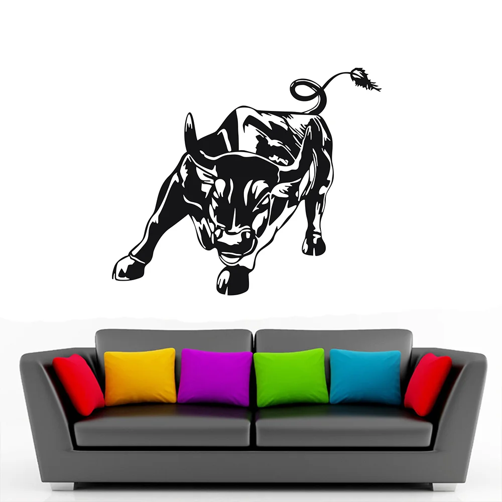 Cattle Cow Wall stickers Home Decor Size:680mm*800mm PVC Vinyl Paster Removable Art Mural Wall Street