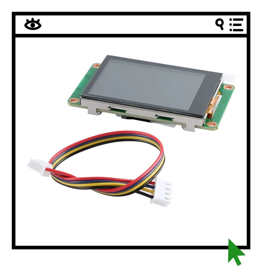 

Модуль с резистивным/емкостным экраном серии T1, 2,4 дюйма (A01), разрешение 320x240, интеллектуальный дисплей с последовательным портом