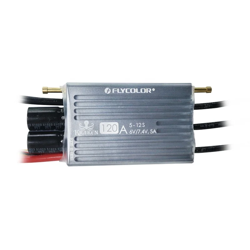 FLYCOLOR KRAKEN Pengontrol Kecepatan ESC Brushless Tahan Air Tegangan Tinggi 5-12S Lipo 120A 160A 200A untuk Kapal RC