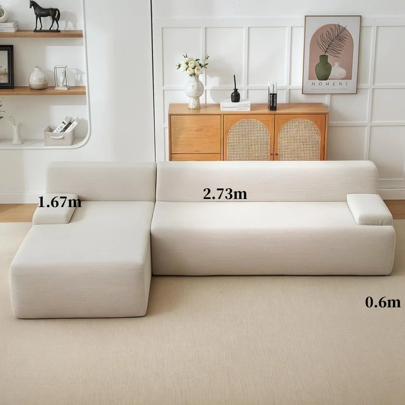 Factory Direct 2026 Garvee L-Shape Chaise Sectional Sofa | Modern Modular Deep-Seat Cloud Couch, Ultra-Soft Corduroy, Space-Savi