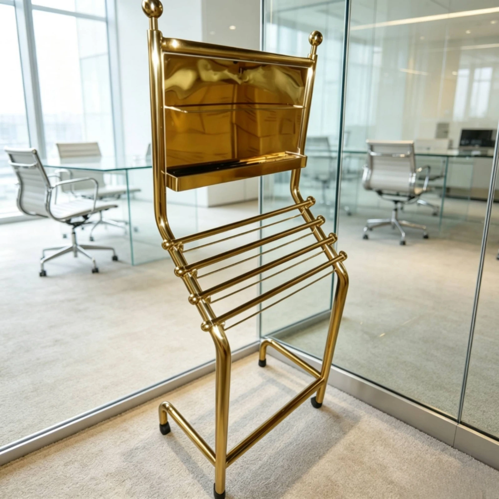 Magazine Rack Mobile Magazine Display Rack Literature Display Stand Metal Furniture Stable for Businesses, Reception Areas