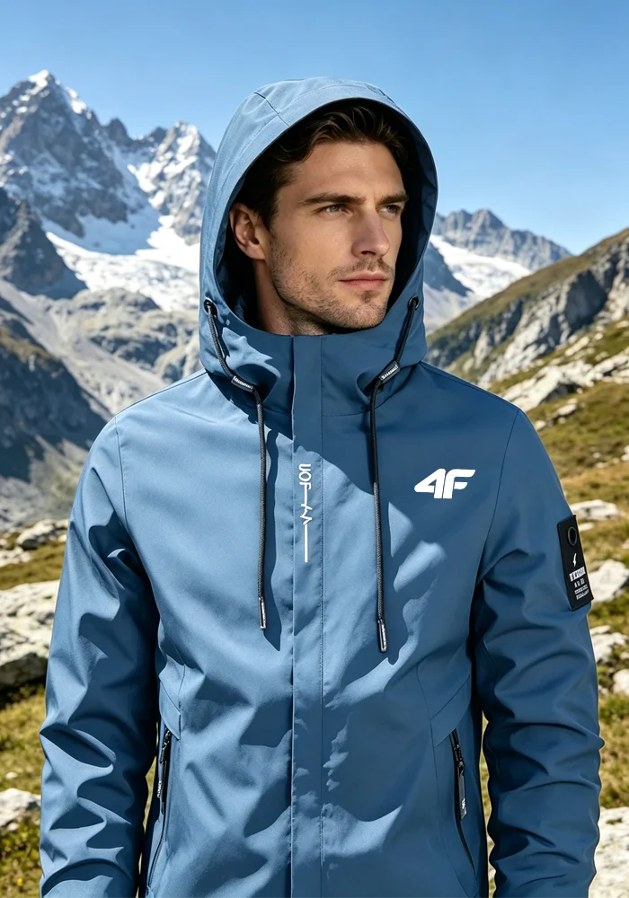 Wasserdichte Herrenjacke, für Outdoor-Aktivitäten, winddicht, zum Wandern, Klettern und für andere Freizeitaktivitäten. – Detail 3