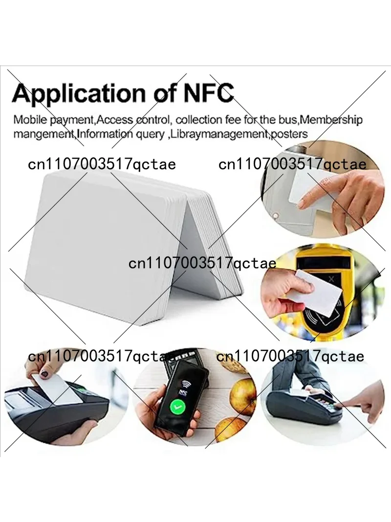 1000 Pcs NTAG215 NFC Cards Blank Rewritable Tags 504 Bytes Memory for All NFC Enabled Devices