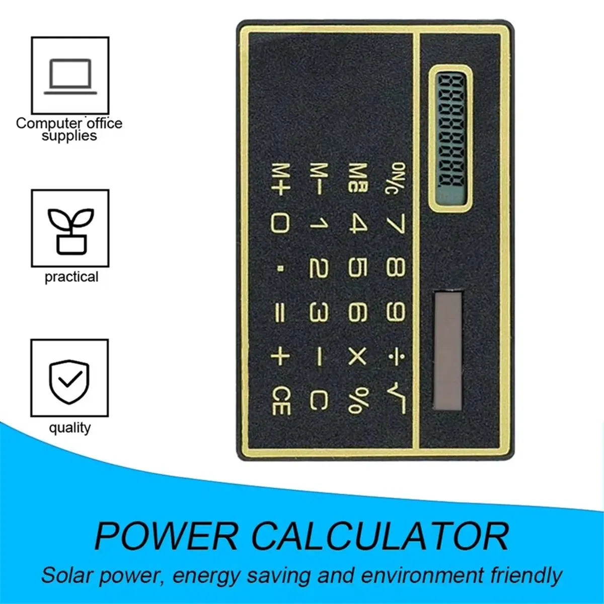 X16A Hot 8 Digit Calculator Slim Solar Calculator with Touch Screen Credit Card Design Mini Size Portable Slim Calculator