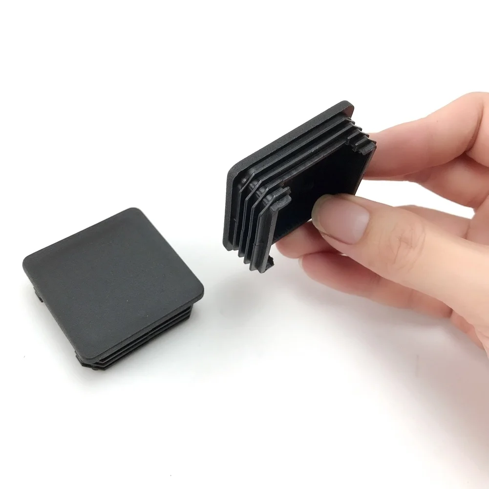10PCS Black Plastic End Covers for 50mm Square Tubes Pipe Dust Cap Furniture Leg Protection Shelf Frame Sealing