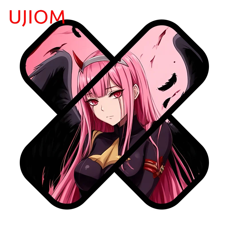 UJIOM Zero Two Band Aid Picture Wall Sticker Trendy Creative Eye Catching Waterproof Decal Vinyl Adhesive Bumper Decoration