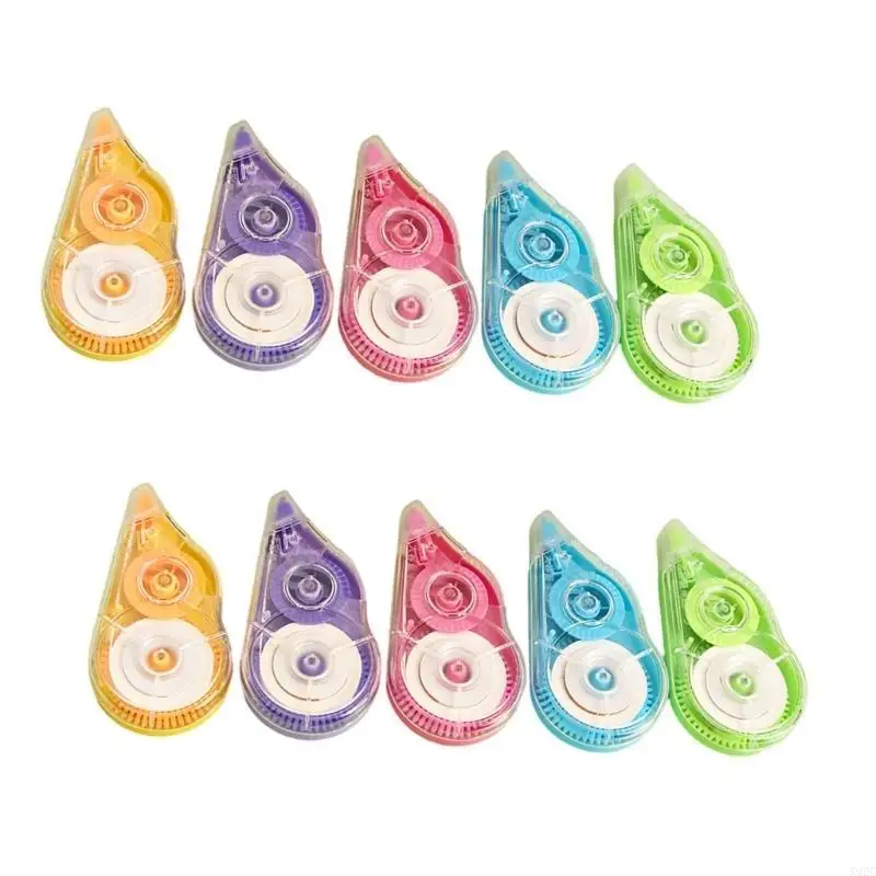 8mx5mm Quick Dry Correction Tape Total 80m for School Office Supplies K92C