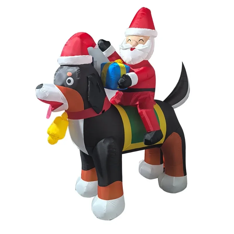 Christmas luminous inflatable Santa Claus Christmas dog courtyard decoration Christmas inflatable air mold