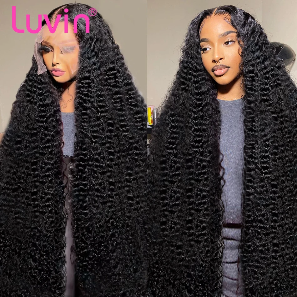 Luvin Hd 13x6 Deep Wave Lace Frontal Human Hair Wigs Brazilian Water Wave 13x4 Lace Front Wig Curly 5x5 Closure Wigs For Women