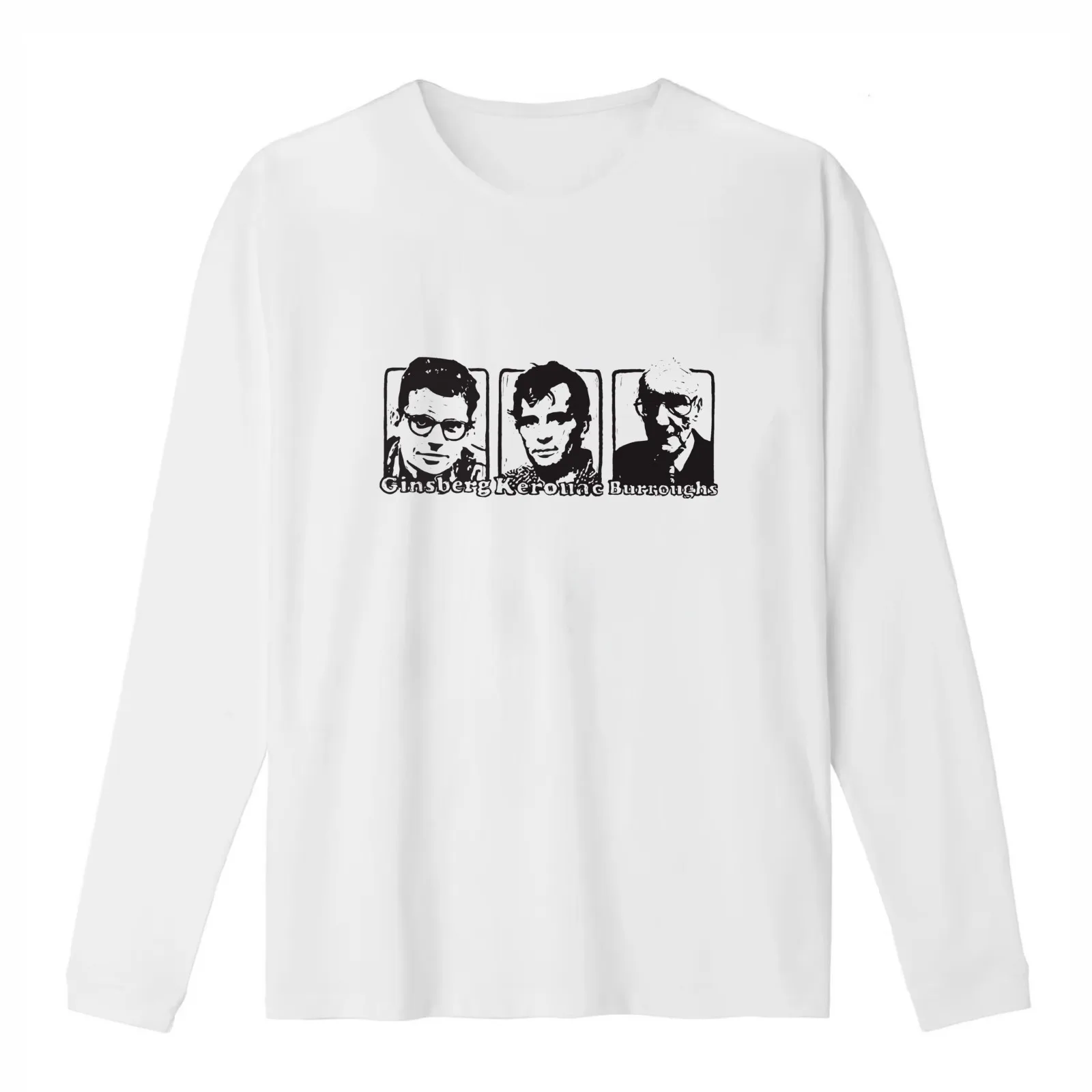 Beat Trinity: Kerouac Burroughs and Ginsberg T-Shirt Summer Casual Cotton Tee Oversized Streetwear Tops Unisex Men Women