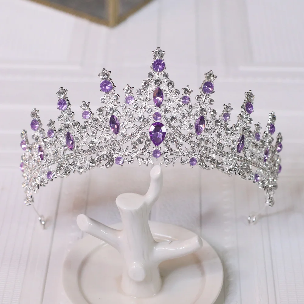 Bridal Tiara Rhinestone Crystal Headpiece Wedding Dress Accessories Crown Hair Ornament for Bridal/Birthday/Banquet/Party