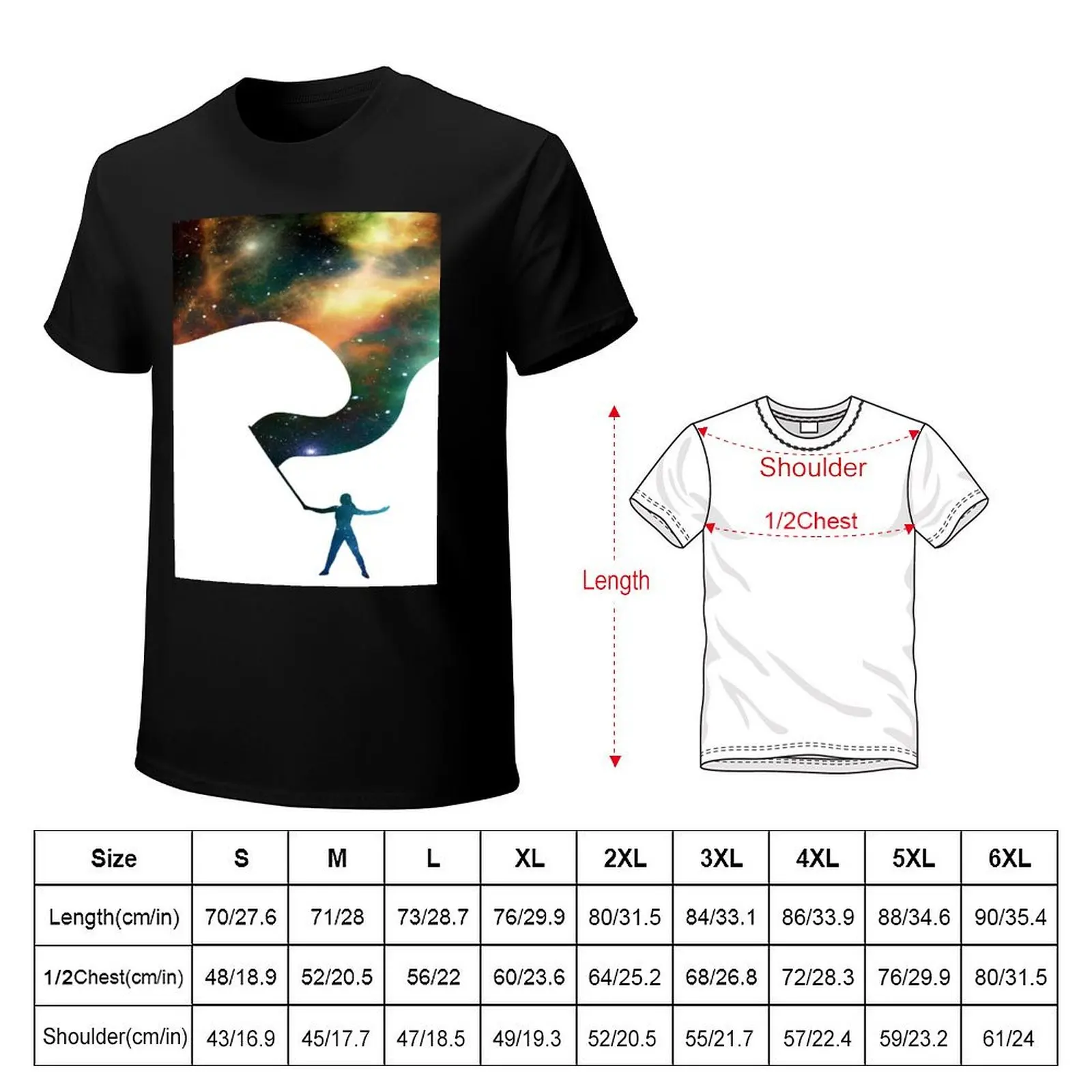 Color Guard Paint the Sky T-Shirt Modern Style Print T-Shirt