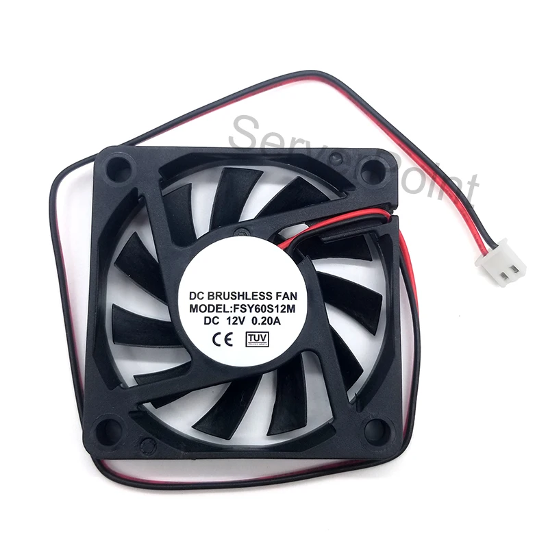 

Genuine new for FONSONING FSY60S12M DC 12V 0.2A 60x60x10mm 2-wire Server Cooling Fan