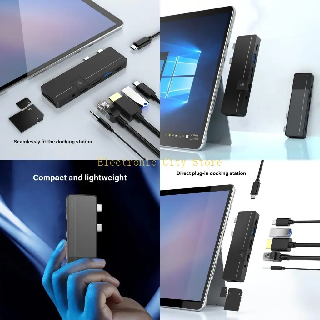 

Universal USB C Docking Station для Pro9/8/x 4K USB3.0 Hu8d Hu8d