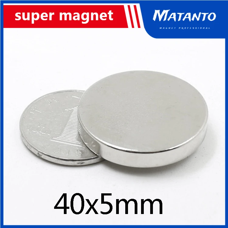 

1/2/3 pcs Big Round Powerful Magnets 40mmx5mm Bulk Sheet Neodymium Magnet 40x5mm Permanent NdFeB Strong Magnet 40*5mm