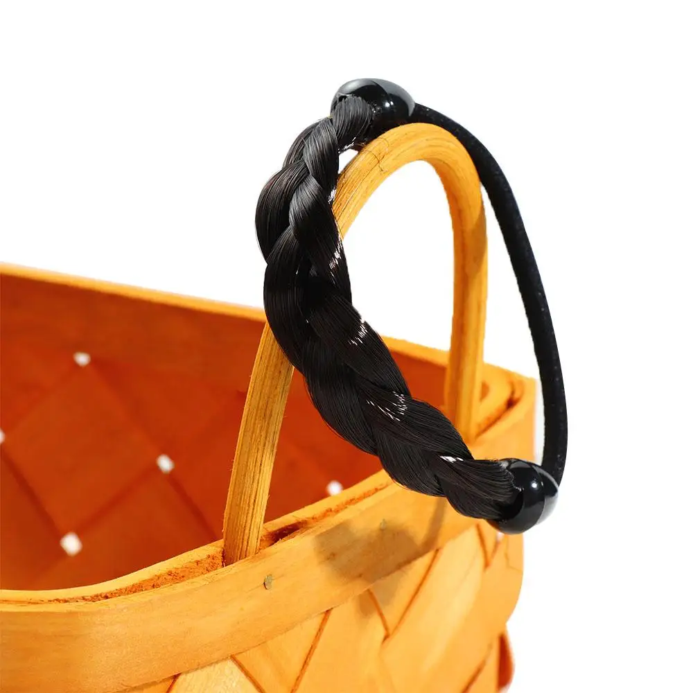 패션 탄성 가발 브레이드 Scrunchie 합성 가발 포니 테일 가발 헤어 로프 머리 장식 헤어 액세서리 브레이드 헤어 로프