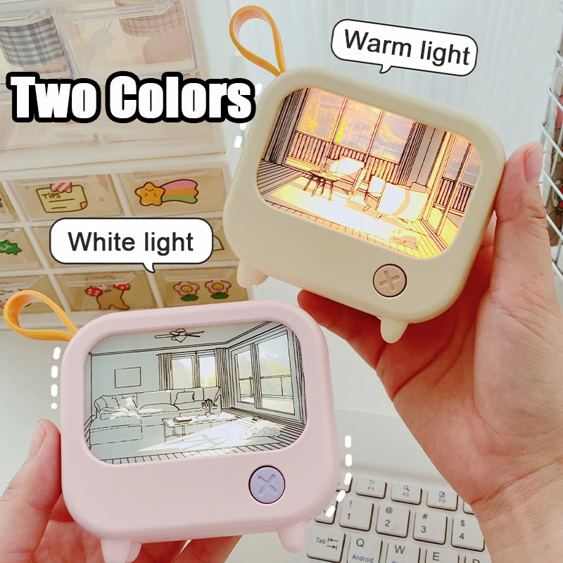 Rechargeable TV Lighting Painting Bedroom Bedside Night Light Warm Children\'s Learning Table LED Lighting Painting Art Desk Lam