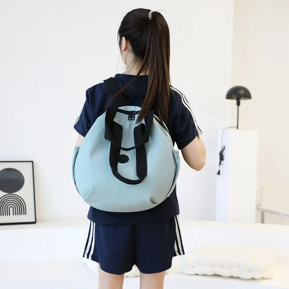 Koreanischen Stil Schwimmen Nylon Rucksack Große Kapazität Einfarbig Runde Form Schulter Tasche Nylon Tote Tasche Fitness Tasche Im Freien