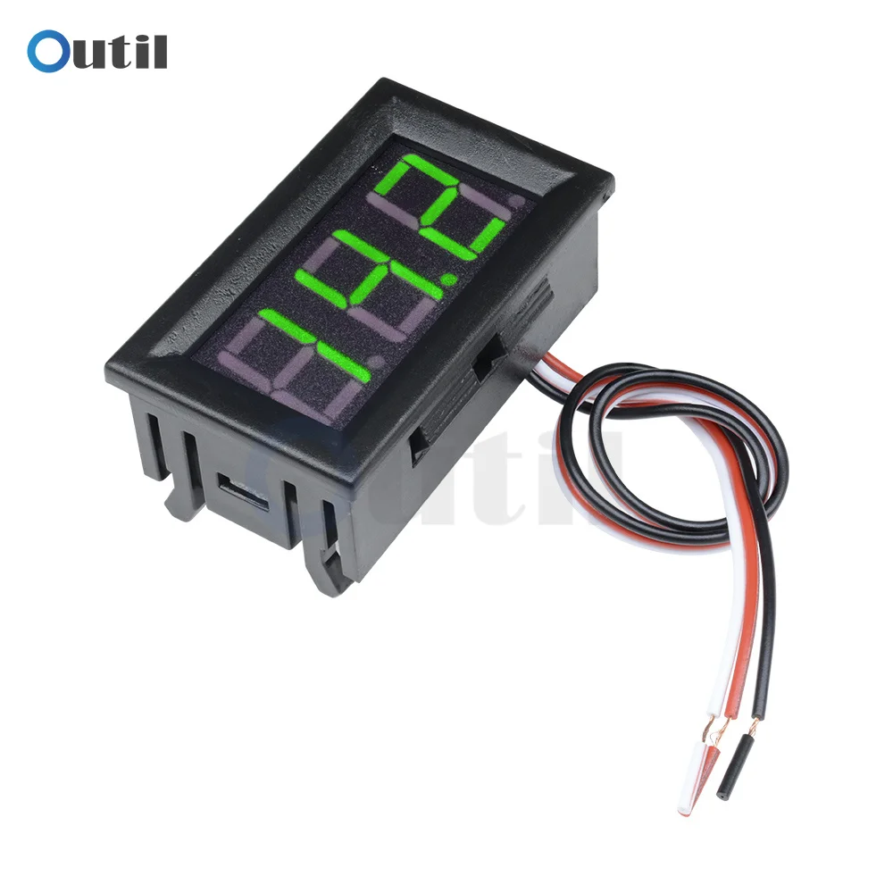 Voltmetro digitale a LED DC da 0.56 pollici 0-30V voltmetro digitale a tensione 3 fili voltmetro Volt Panel Tester Meter per moto auto