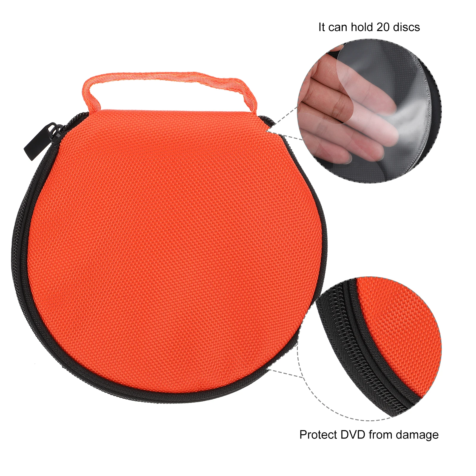 

20-Slot Car Cd Storage Waterproof Oxford Cloth Holder Disc Organizer Case Cd Wallet Dvd Organizer