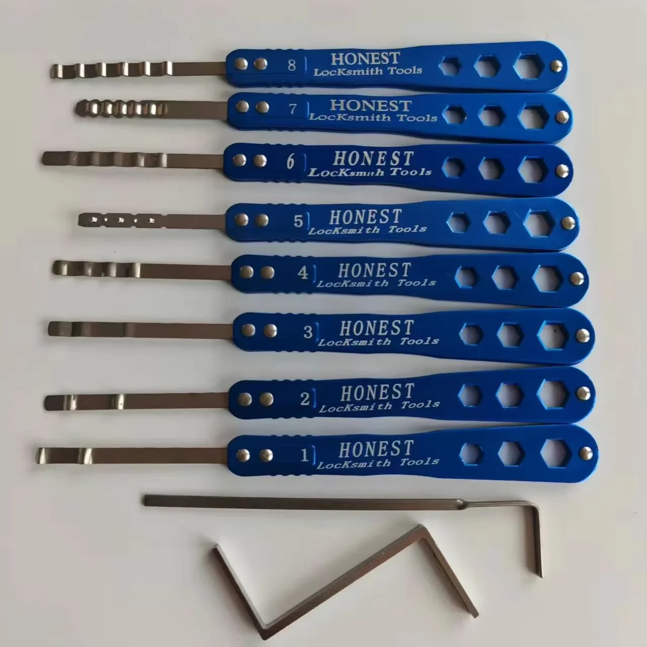 HONEST 10Pcs Locking Picks Set Professional Locksmith Tools High-Quality Tools with Two Tension Wrenches for Locksmith