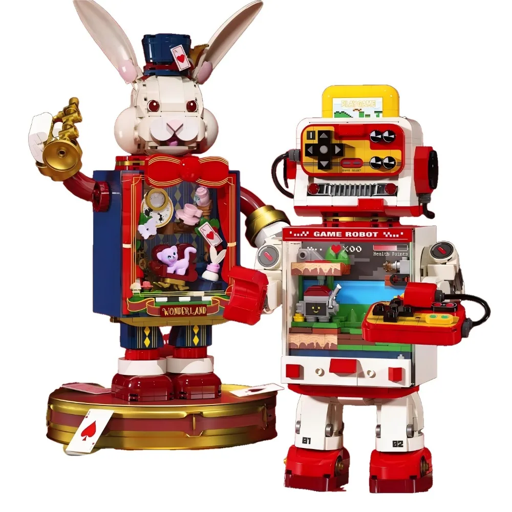City Mr. Rabbit Video Game Master Model Building Blocks MOC Educational DIY Assembly Toys Bricks Birthday Holiday Gifts