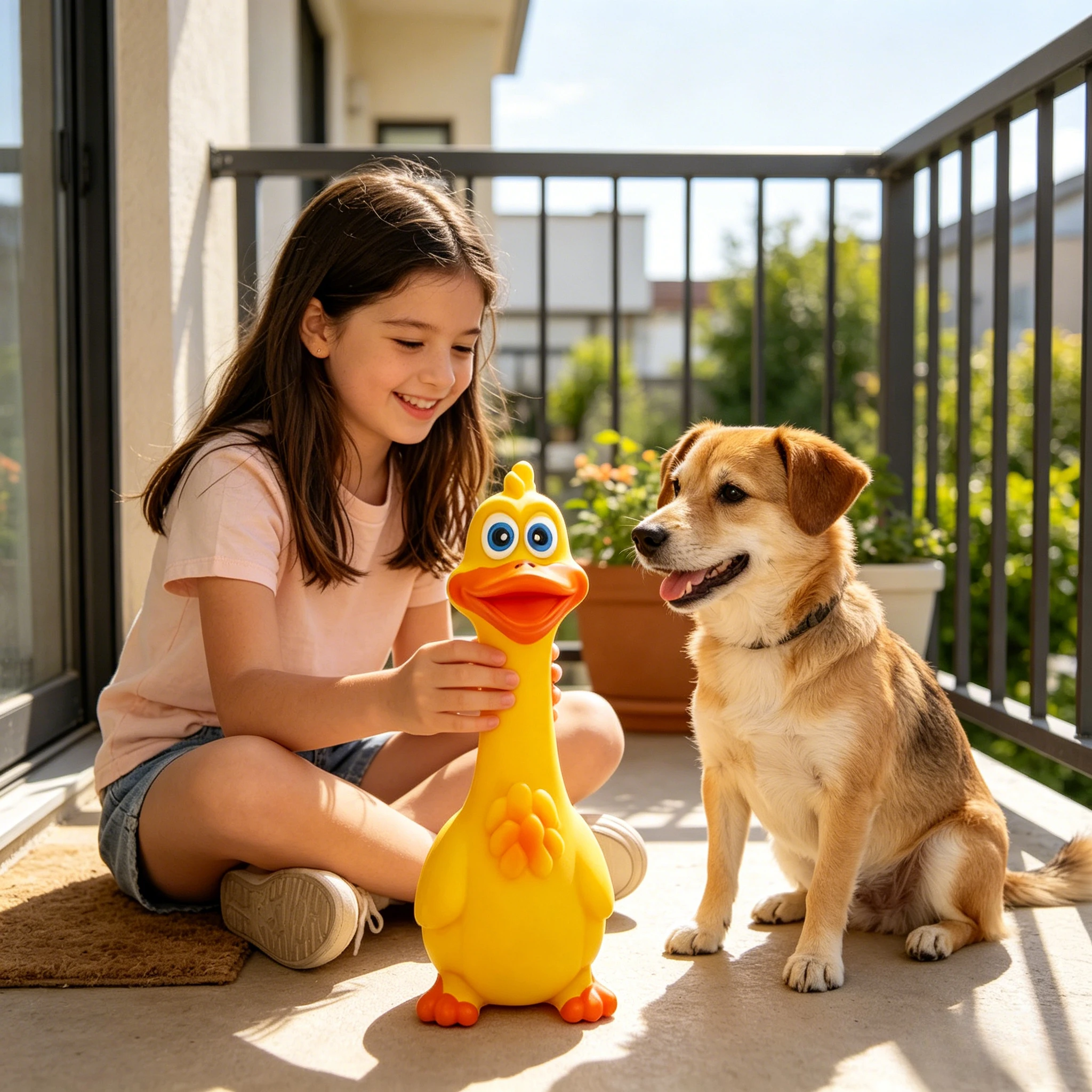 Rubber Chicken Squeaky Pet Dog Toys for Small,Medium or Large Pet Breeds,Play Fetch,Reduce Separation Anxiety,Puppy Training.