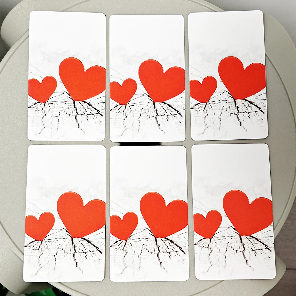 Baraja de oráculo de amor de 10,3x6cm, 54 tarjetas, tarjetas de oráculo de las importaciones del corazón