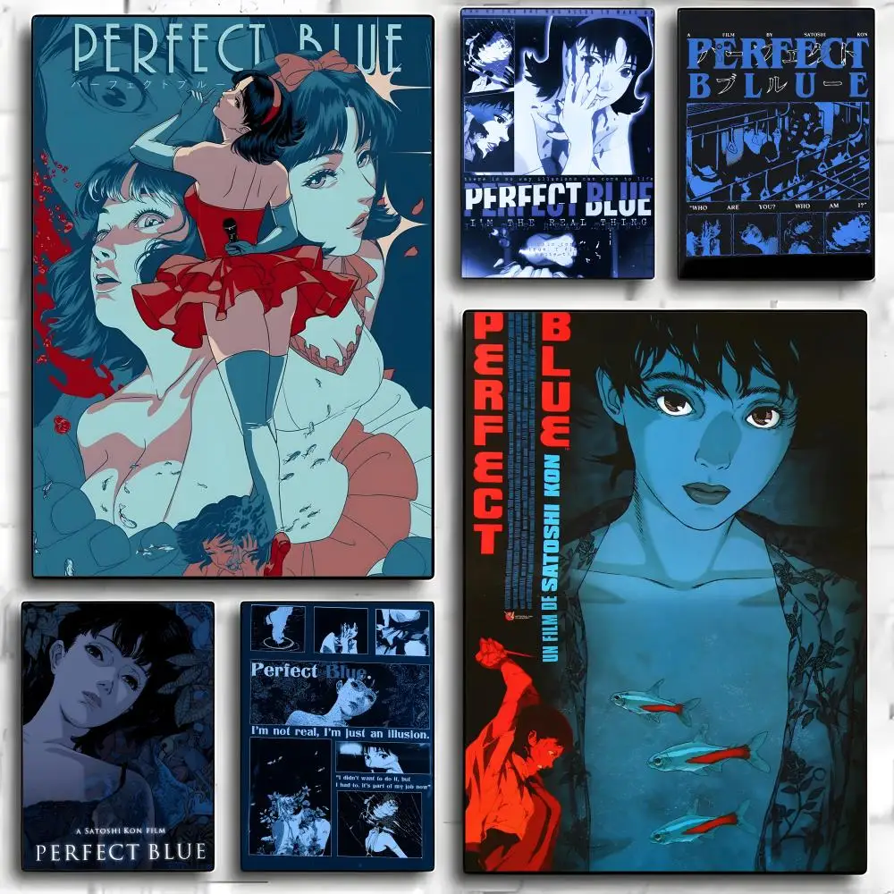Anime Perfect Blue Poster Self-adhesive Art Waterproof Paper Sticker Coffee House Bar Room Wall Decor