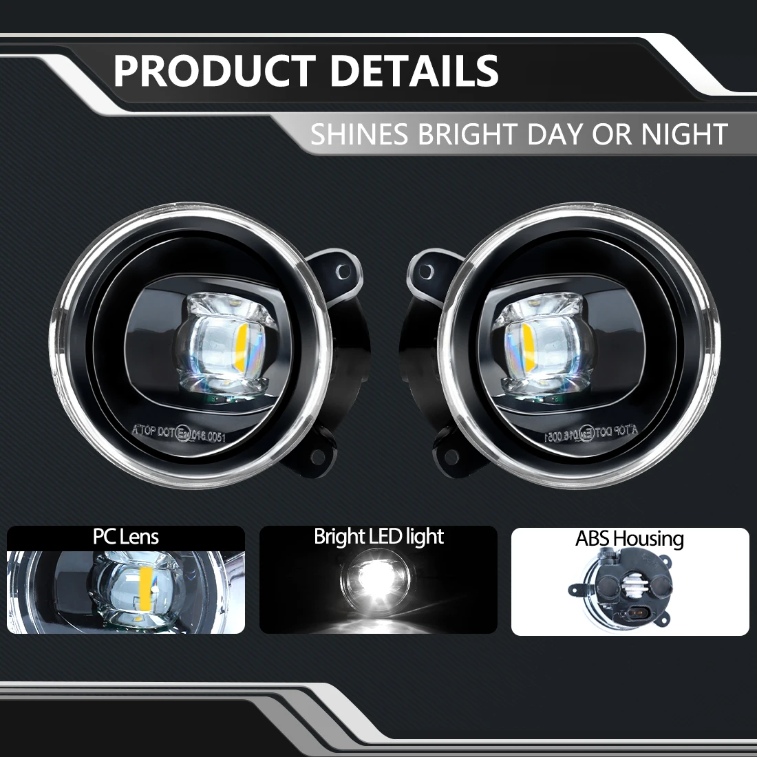 3000K LED White Fog Lights For Land Rover Discovery 2 3 Range Rover Sport L322 Front Bumper Driving Light XBJ000080 XBJ000090