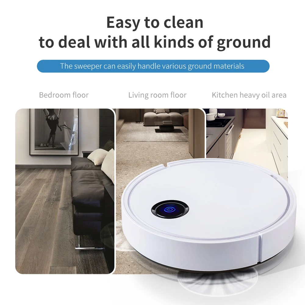 2023 New Es330 Robot Vacuum Cleaner 3000mah Long Battery Life Automatic Sweeping Robot Mopping Machine Wireless Vacuum Cleaner