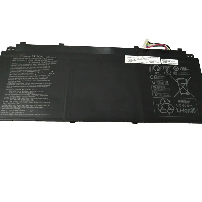 

Laptop Battery For ACER 700 PT715-51 AP15O5L AP15O3K AS SF514-51 S5-371 S5-371T 11.55V 53.9WH For Chromebook R13 CB5-312T New