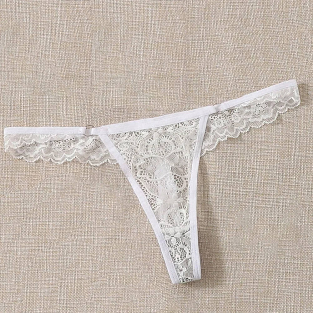 

Women See Through Lace Thongs T-Back G-string Ladies Sexy Underwear Breathable Underpants Transparent Mini Briefs Erotic Panties