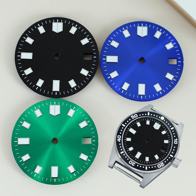 

28.5mm Watch Dials Green Luminous Watch Faces Replace Parts For NH35 NH35A Automatic Movt Watches Replacement Parts Sterile Dial